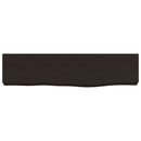 vidaXL sötétbarna kezelt tömör tölgyfa fali polc 40x10x4 cm