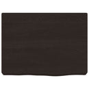 vidaXL sötétbarna kezelt tömör tölgyfa fali polc 40x30x(2-6) cm