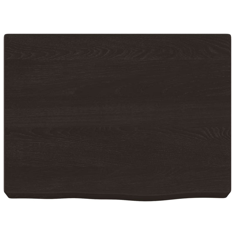 vidaXL sötétbarna kezelt tömör tölgyfa fali polc 40x30x(2-6) cm