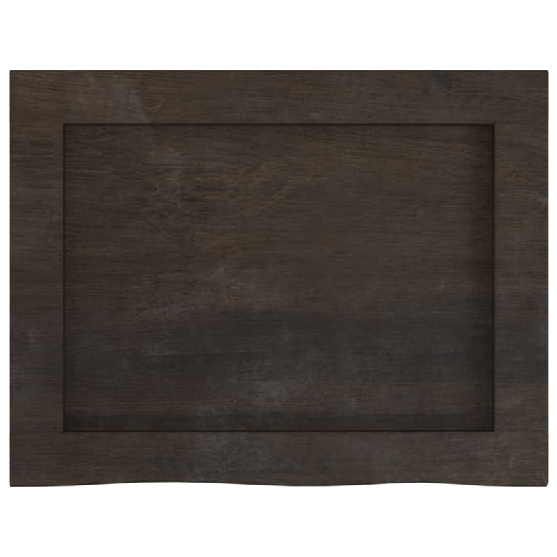 vidaXL sötétbarna kezelt tömör tölgyfa fali polc 40x30x(2-6) cm