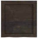 vidaXL sötétbarna kezelt tömör tölgyfa fali polc 40x40x(2-6) cm