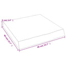 vidaXL sötétbarna kezelt tömör tölgyfa fali polc 40x40x(2-6) cm