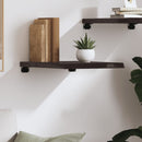 vidaXL sötétbarna kezelt tömör tölgyfa fali polc 40x50x(2-4) cm