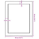 vidaXL sötétbarna kezelt tömör tölgyfa fali polc 40x50x(2-4) cm