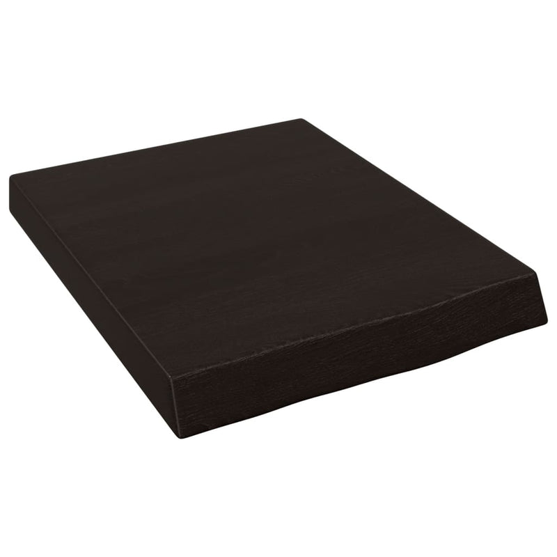 vidaXL sötétbarna kezelt tömör tölgyfa fali polc 40x50x(2-6) cm
