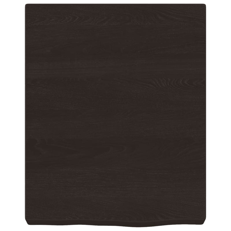 vidaXL sötétbarna kezelt tömör tölgyfa fali polc 40x50x(2-6) cm