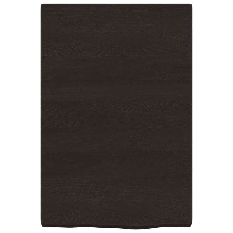 vidaXL sötétbarna kezelt tömör tölgyfa fali polc 40x60x(2-4) cm