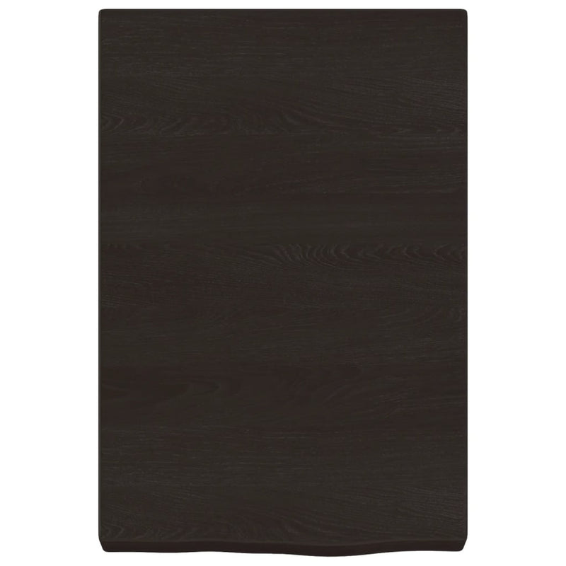 vidaXL sötétbarna kezelt tömör tölgyfa fali polc 40x60x(2-6) cm
