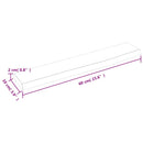 vidaXL sötétbarna kezelt tömör tölgyfa fali polc 60x10x2 cm