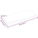 vidaXL sötétbarna kezelt tömör tölgyfa fali polc 60x30x2 cm