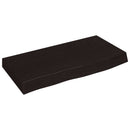 vidaXL sötétbarna kezelt tömör tölgyfa fali polc 60x30x(2-6) cm