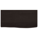 vidaXL sötétbarna kezelt tömör tölgyfa fali polc 60x30x(2-6) cm