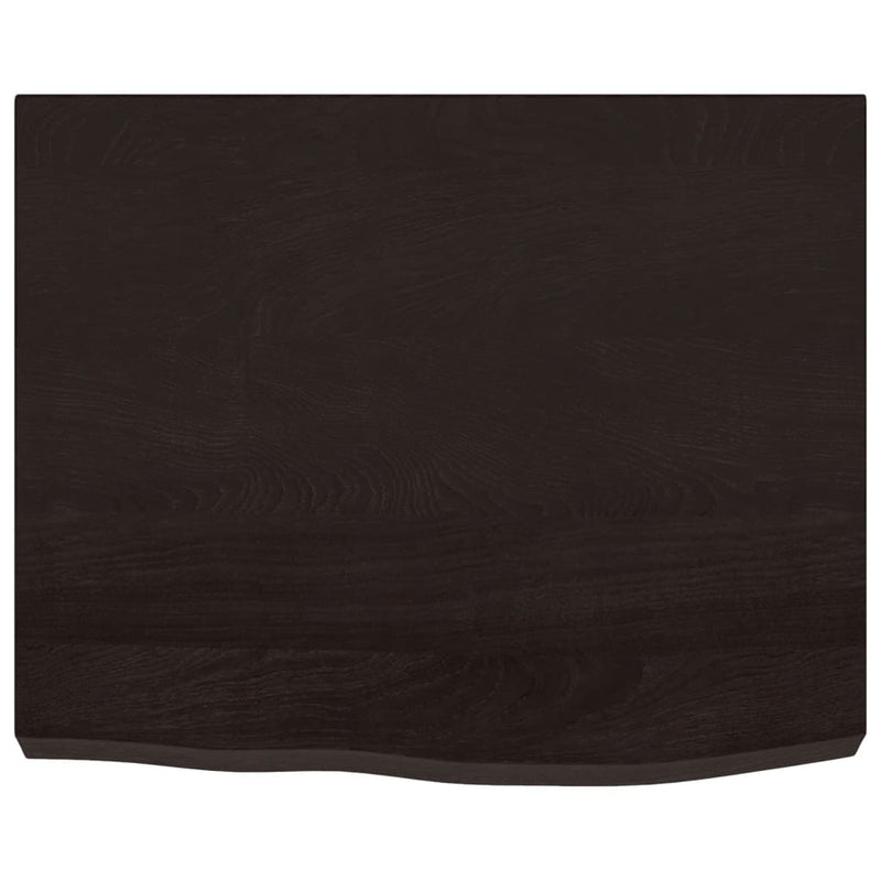vidaXL sötétbarna kezelt tömör tölgyfa fali polc 60x50x(2-6) cm