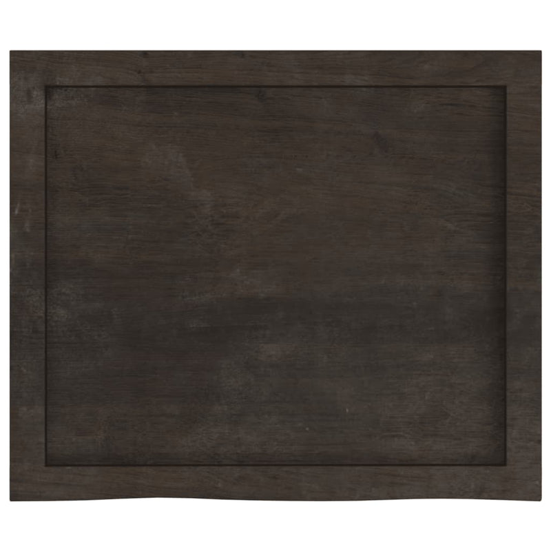 vidaXL sötétbarna kezelt tömör tölgyfa fali polc 60x50x(2-6) cm