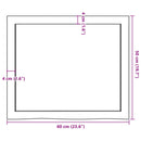 vidaXL sötétbarna kezelt tömör tölgyfa fali polc 60x50x(2-6) cm