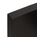 vidaXL sötétbarna kezelt tömör tölgyfa fali polc 80x10x6 cm
