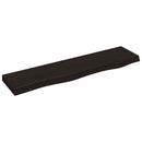 vidaXL sötétbarna kezelt tömör tölgyfa fali polc 80x20x4 cm