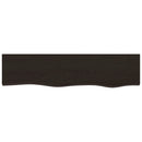vidaXL sötétbarna kezelt tömör tölgyfa fali polc 80x20x4 cm