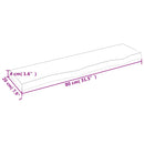 vidaXL sötétbarna kezelt tömör tölgyfa fali polc 80x20x4 cm