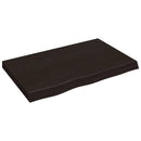 vidaXL sötétbarna kezelt tömör tölgyfa fali polc 80x50x(2-6) cm