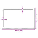 vidaXL sötétbarna kezelt tömör tölgyfa fali polc 80x50x(2-6) cm