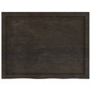 vidaXL sötétbarna kezelt tömör tölgyfa fali polc 80x60x(2-4) cm