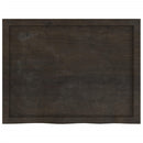 vidaXL sötétbarna kezelt tömör tölgyfa fali polc 80x60x(2-6) cm