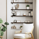 vidaXL sötétbarna kezelt tömör tölgyfa fali polc 100x10x2 cm