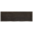 vidaXL sötétbarna kezelt tömör tölgyfa fali polc 100x30x(2-4) cm