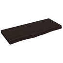 vidaXL sötétbarna kezelt tömör tölgyfa fali polc 100x40x(2-6) cm