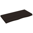 vidaXL sötétbarna kezelt tömör tölgyfa fali polc 100x50x(2-6) cm