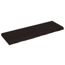 vidaXL sötétbarna kezelt tömör tölgyfa fali polc 120 x 40 x (2-6) cm