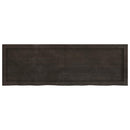 vidaXL sötétbarna kezelt tömör tölgyfa fali polc 120 x 40 x (2-6) cm