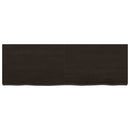 vidaXL sötétbarna kezelt tömör tölgyfa fali polc 120 x 40 x (2-6) cm