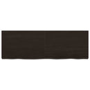 vidaXL sötétbarna kezelt tömör tölgyfa fali polc 120 x 40 x (2-6) cm