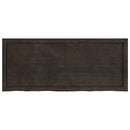 vidaXL sötétbarna kezelt tömör tölgyfa fali polc 120 x 50 x (2-4) cm