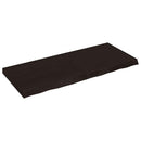 vidaXL sötétbarna kezelt tömör tölgyfa fali polc 120 x 50 x (2-6) cm