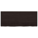 vidaXL sötétbarna kezelt tömör tölgyfa fali polc 120 x 50 x (2-6) cm