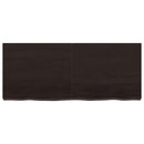 vidaXL sötétbarna kezelt tömör tölgyfa fali polc 120 x 50 x (2-6) cm