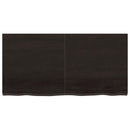 vidaXL sötétbarna kezelt tömör tölgyfa fali polc 120 x 60 x (2-4) cm