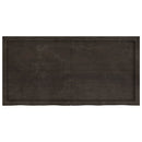 vidaXL sötétbarna kezelt tömör tölgyfa fali polc 120 x 60 x (2-4) cm