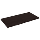 vidaXL sötétbarna kezelt tömör tölgyfa fali polc 120 x 60 x (2-4) cm