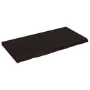 vidaXL sötétbarna kezelt tömör tölgyfa fali polc 120 x 60 x (2-6) cm