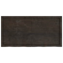 vidaXL sötétbarna kezelt tömör tölgyfa fali polc 120 x 60 x (2-6) cm