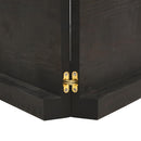vidaXL sötétbarna kezelt tömör tölgyfa fali polc 120 x 60 x (2-6) cm