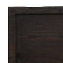 vidaXL sötétbarna kezelt tömör tölgyfa fali polc 120 x 60 x (2-6) cm