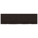 vidaXL sötétbarna kezelt tömör tölgyfa fali polc 140 x 40 x (2-4) cm