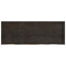 vidaXL sötétbarna kezelt tömör tölgyfa fali polc 140 x 50 x (2-4) cm