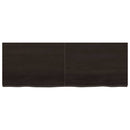 vidaXL sötétbarna kezelt tömör tölgyfa fali polc 140 x 50 x (2-4) cm