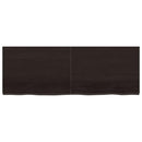 vidaXL sötétbarna kezelt tömör tölgyfa fali polc 140 x 50 x (2-4) cm